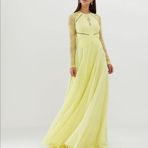 Asos long sleeve lace maxi dress